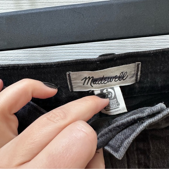 Madewell The Perfect Vintage Straight Jean Lunar Wash black high rise 29 tall - Picture 3 of 10